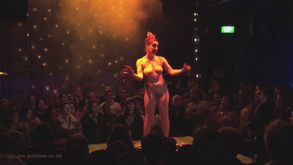 Beautiful naked women in the theater