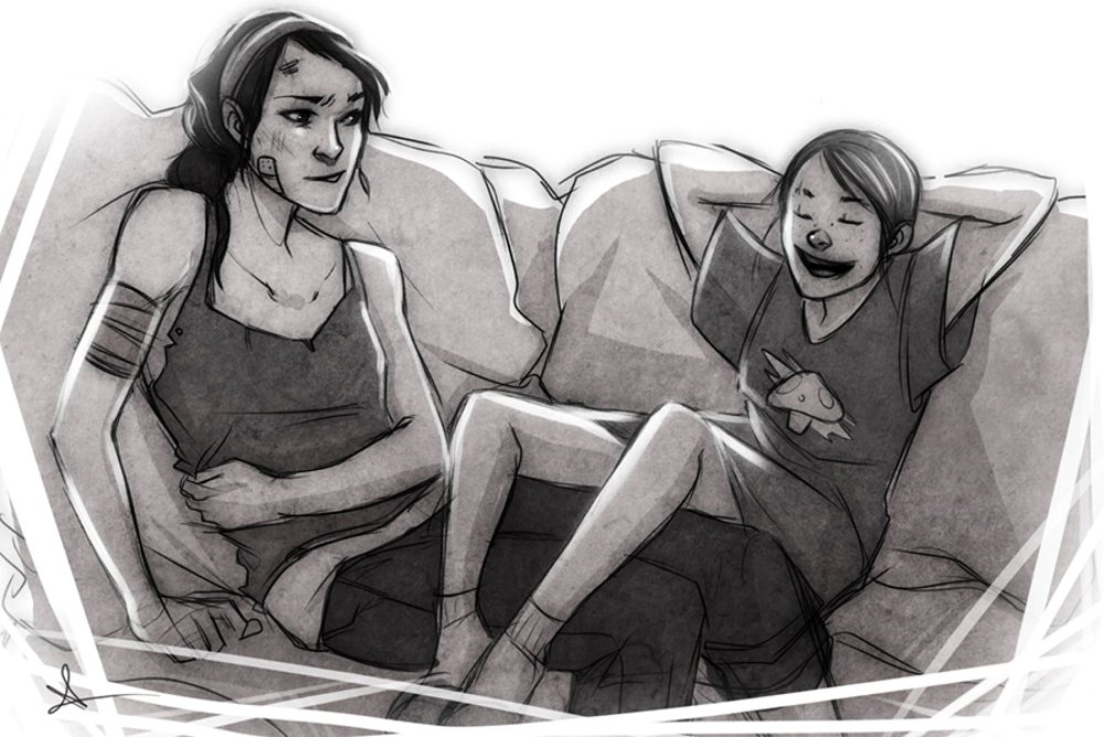 Ellie Williams and Dean The Last of US 2 Art