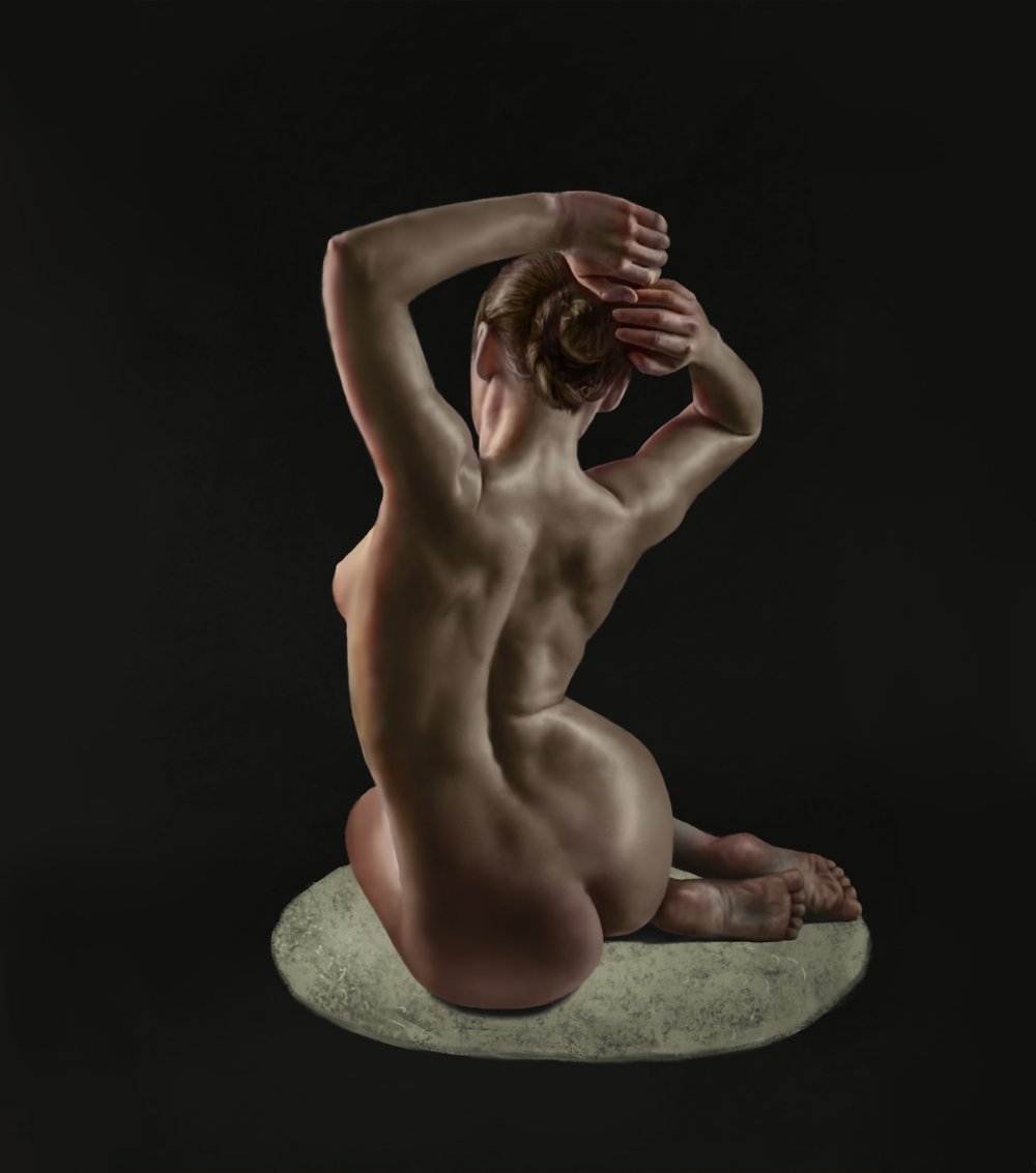 Naked women reclining