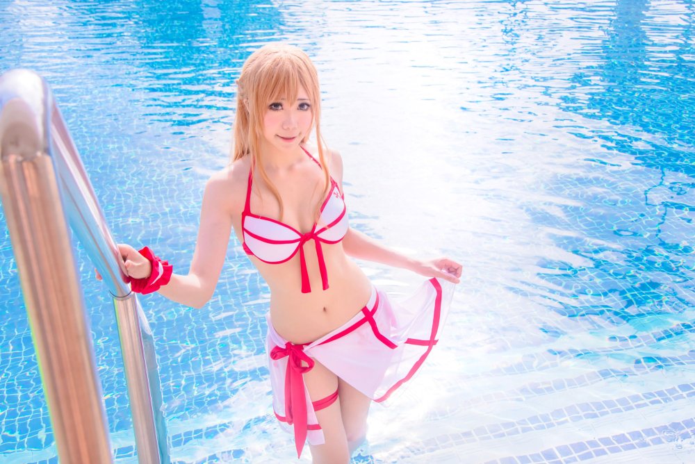 Haruka Tomatsu in a swimsuit