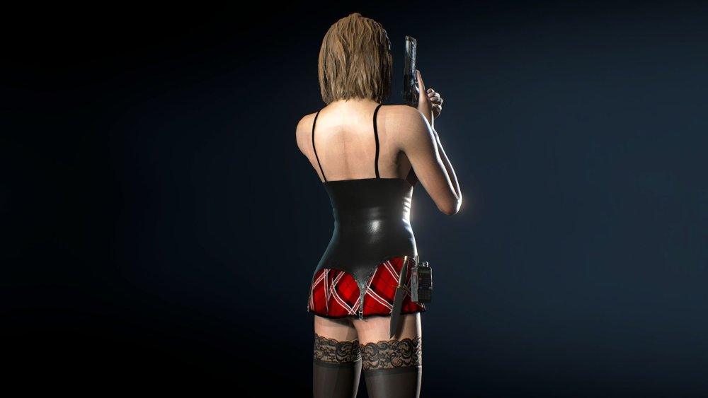 Resident Evil 3 Naked boobs red suit