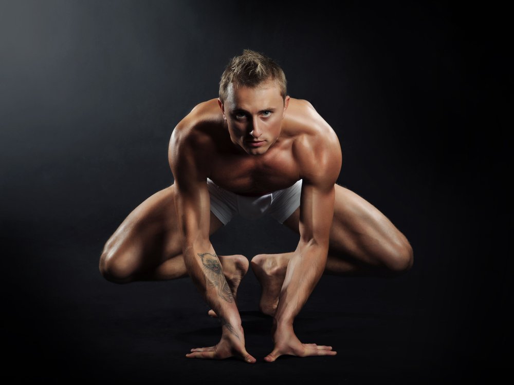 A person poses