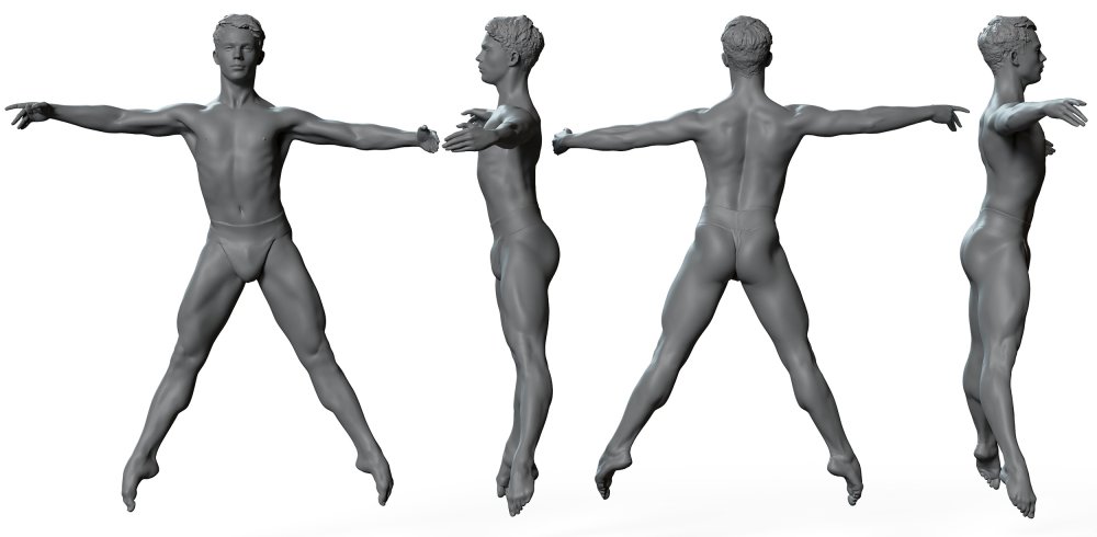 Female body reference lighting