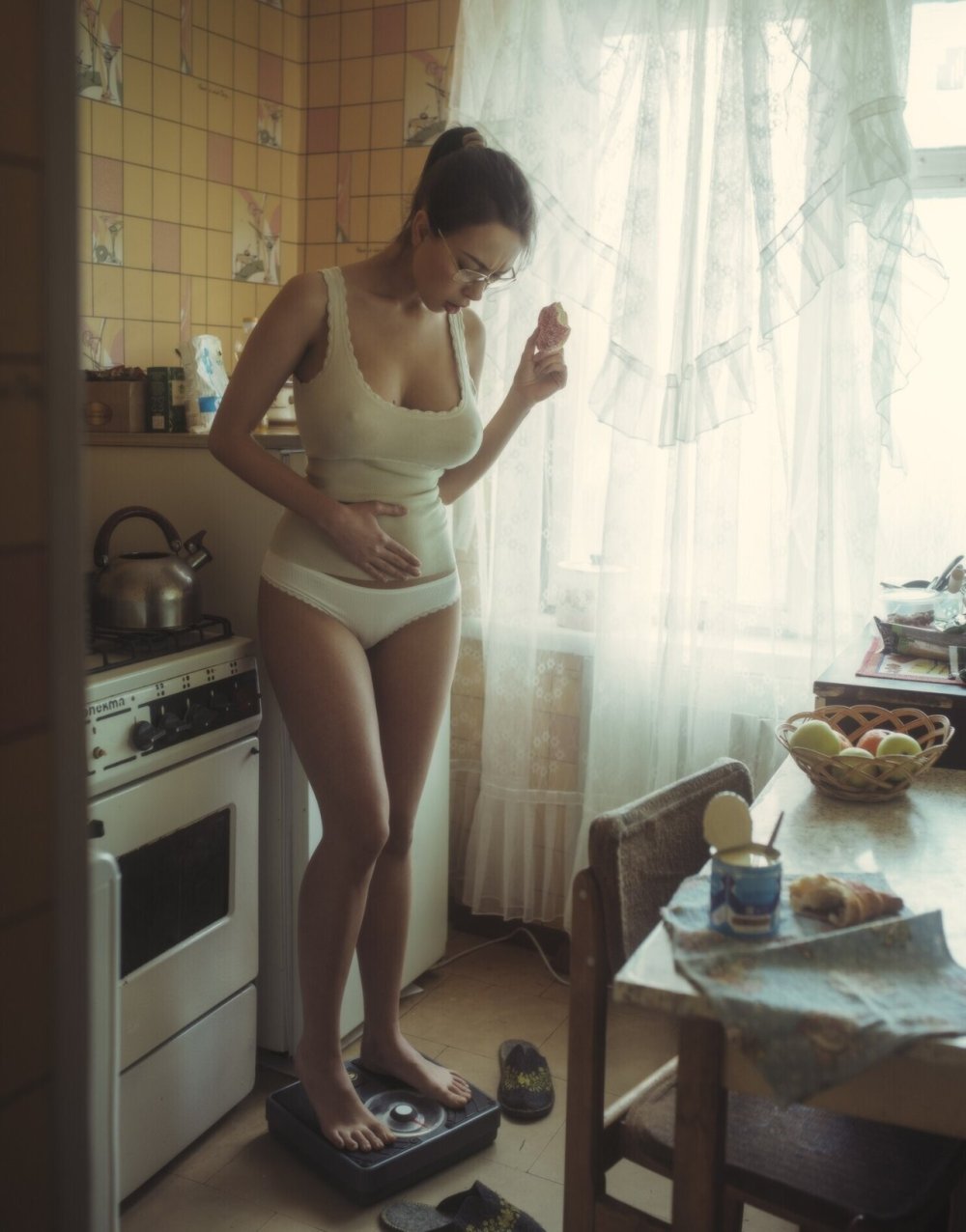 David Dubnitsky in the kitchen