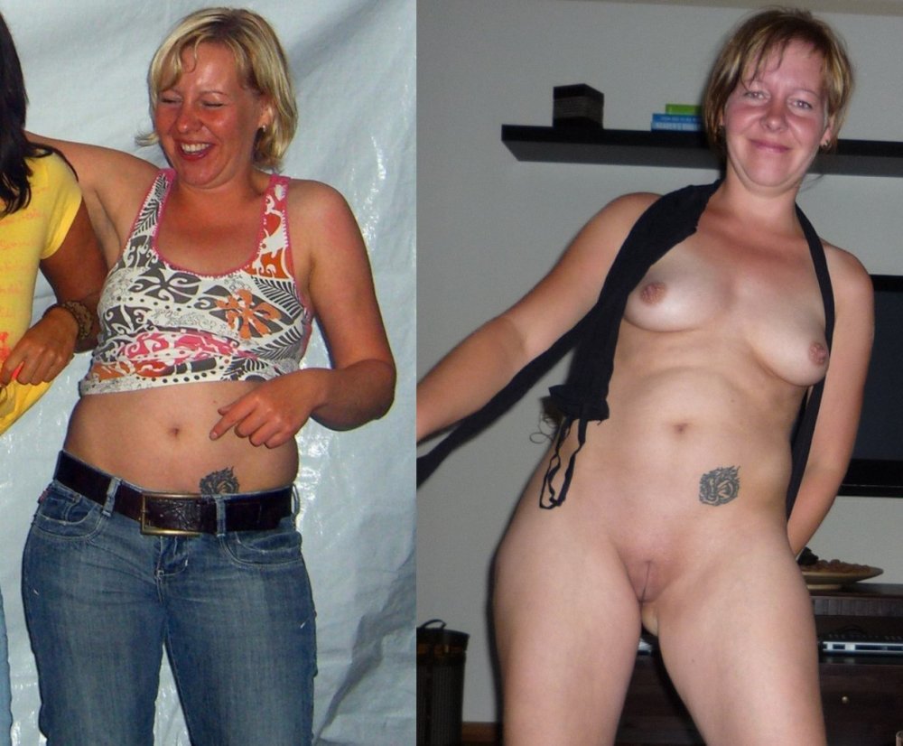 Dressed and striped mature amateur