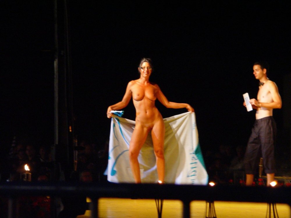 Naked vacationers on public beaches
