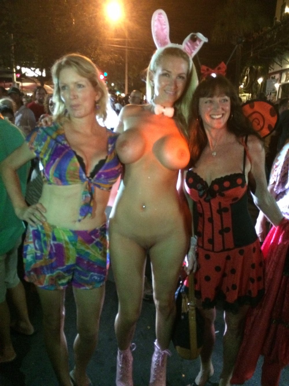 Hairy pussy on Fantasy Fest