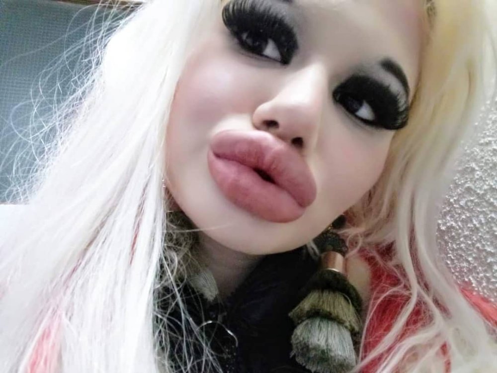 Andrea Ivanova The largest lips