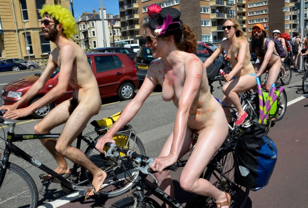 World Naked Bike Ride Brighton 2015 Hairy