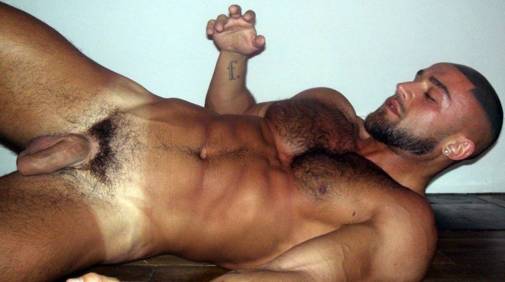 Hairy men without panties
