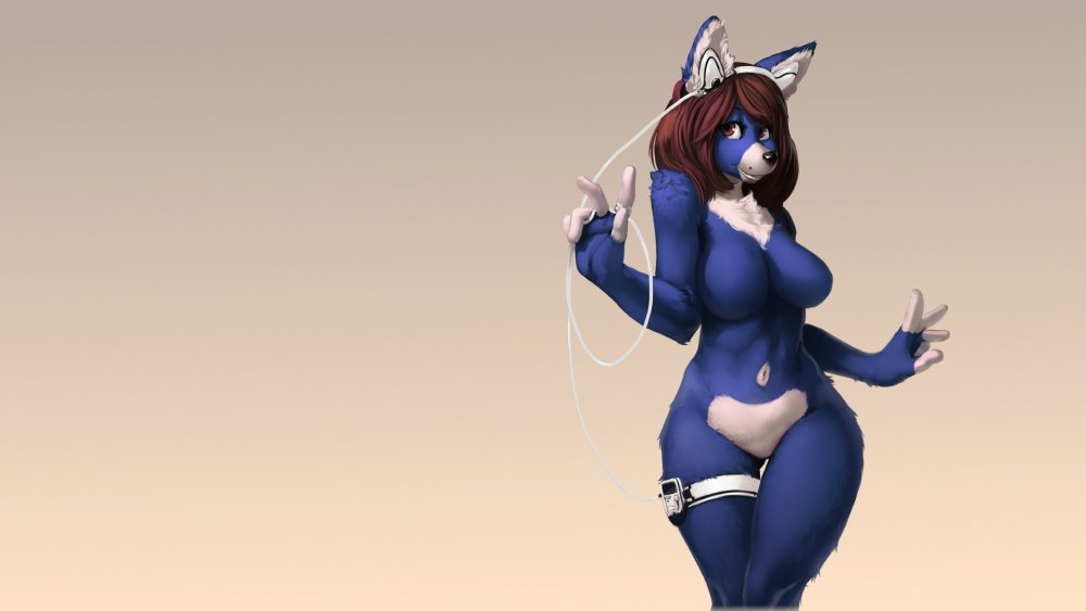 Full -breasted girl Furry