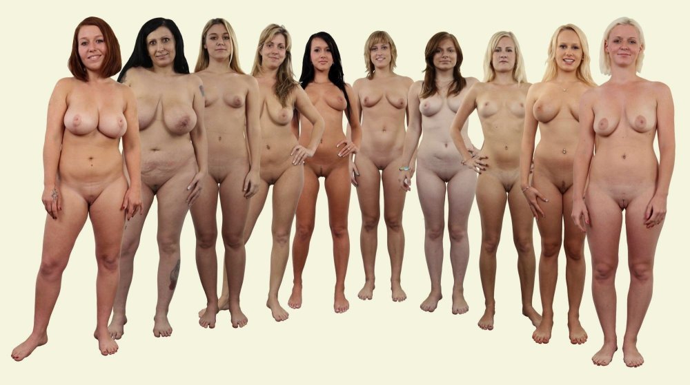 Naked young women at different angles