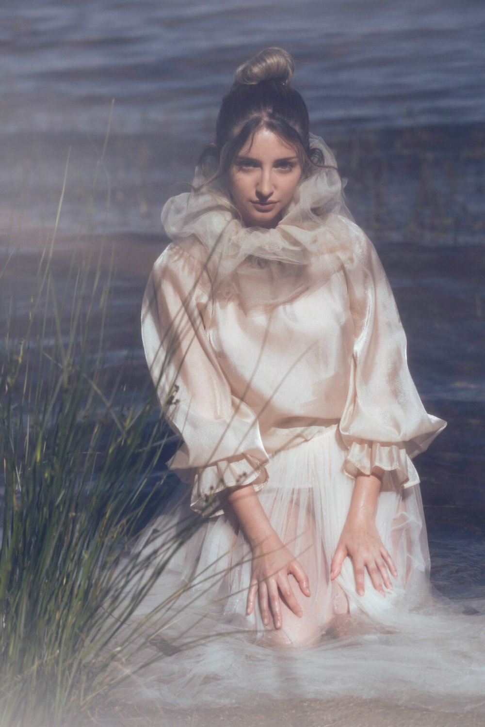 OLA Przywitowska in a skirt