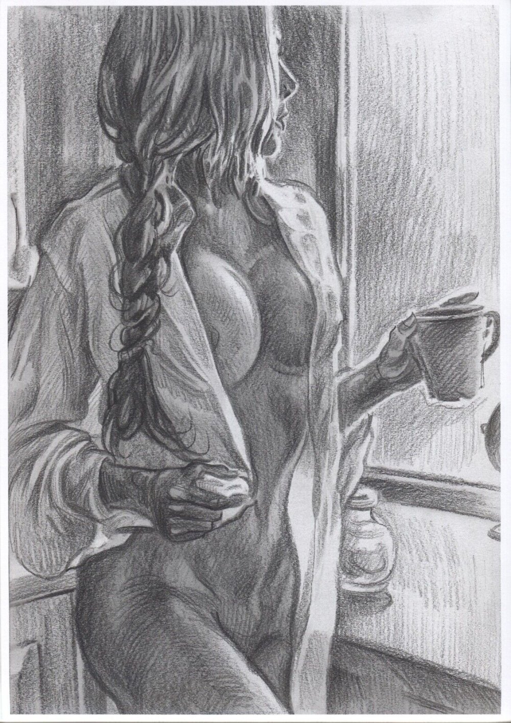 Erotic drawings with a pencil