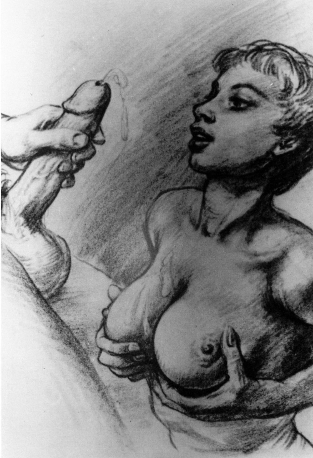 Lesbian drawings with a pencil