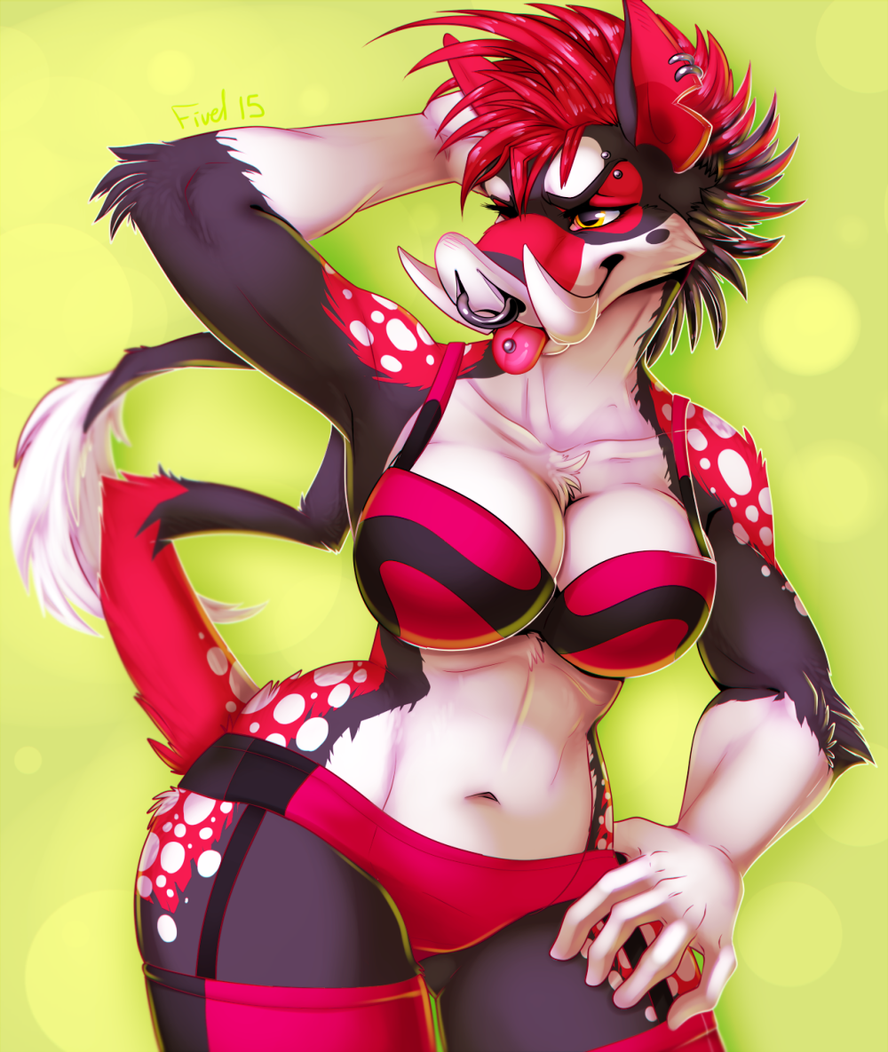 Striped Fox Anthro Big Tits