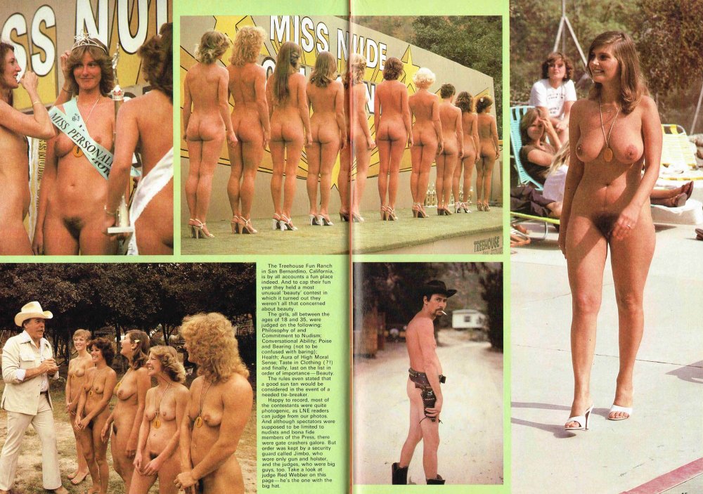 Beauty competition among naked women