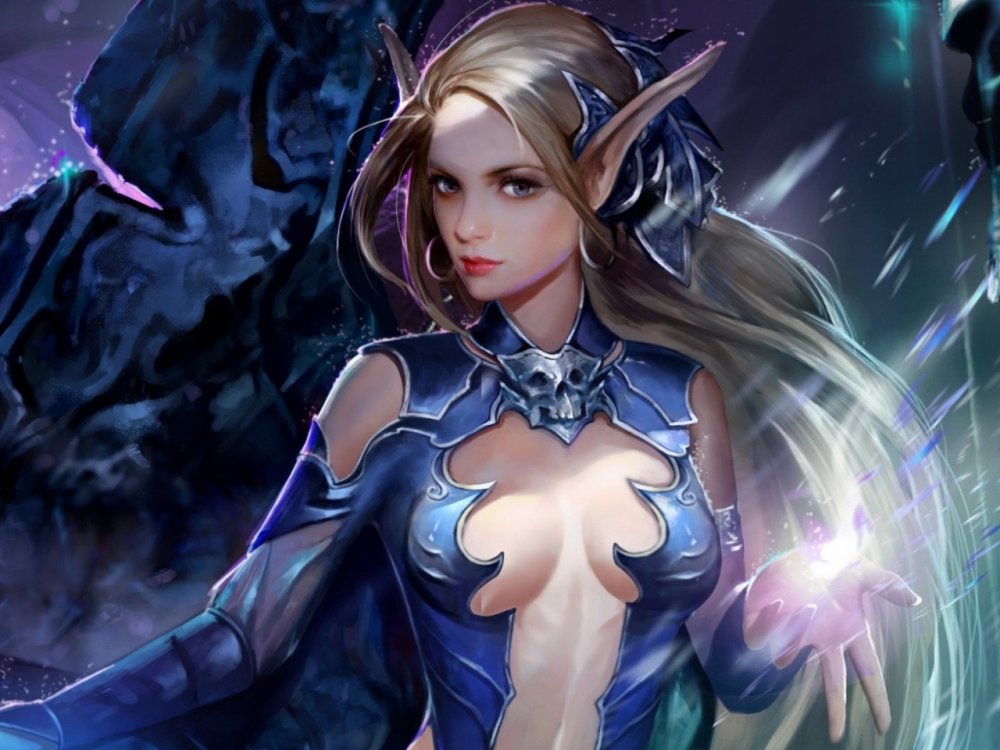 Elf in a bra