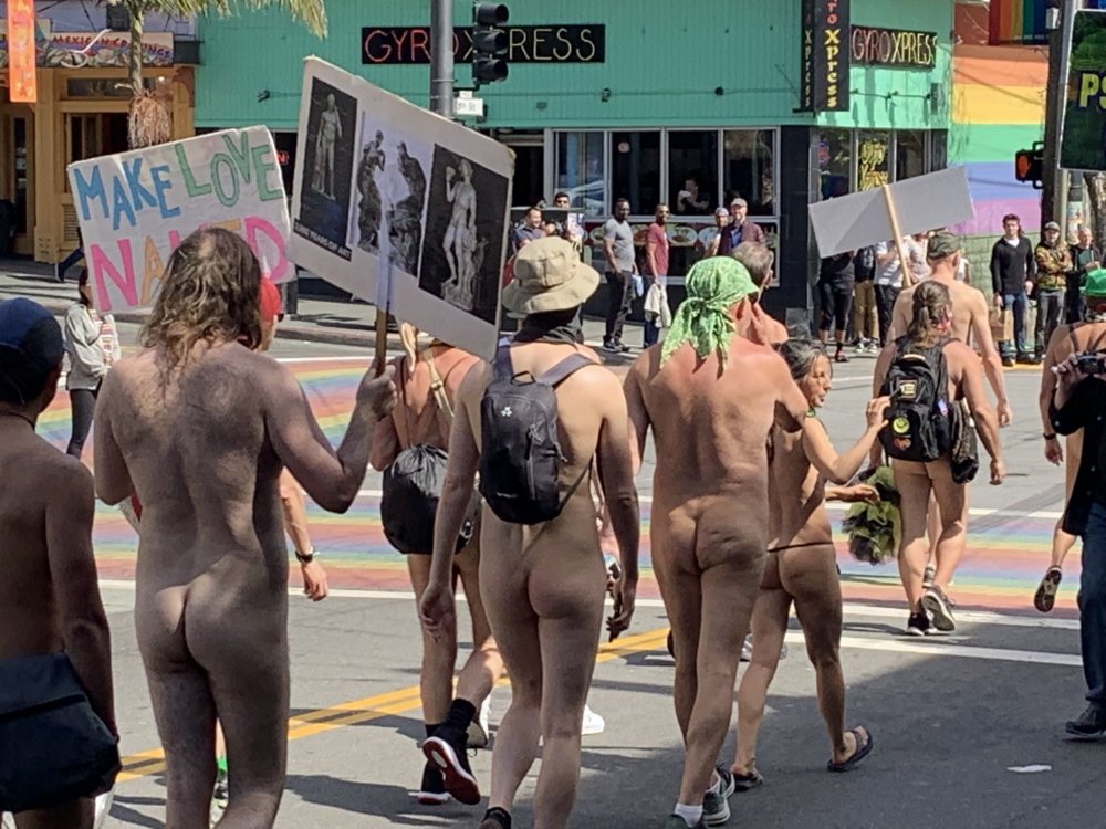 Naked women at the festival