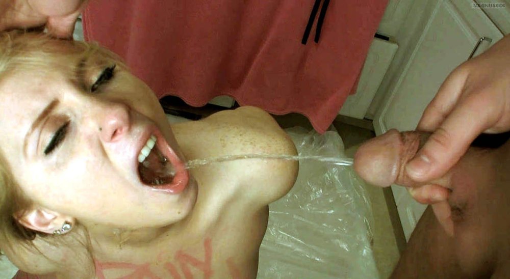 Piss Drinking in Mouth by the first person