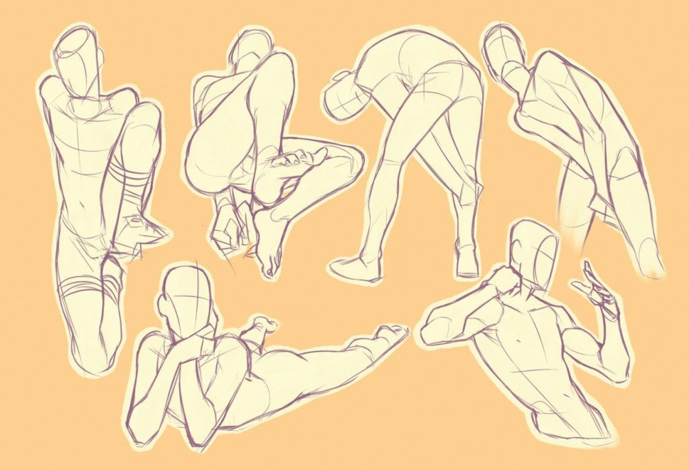 Pose for drawing girls