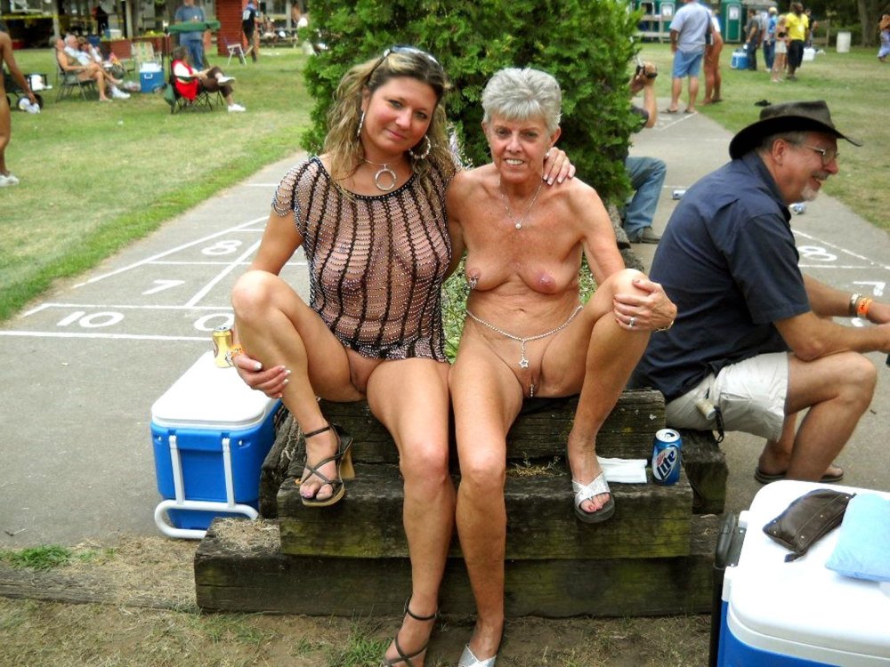 Elderly women exhibitionists