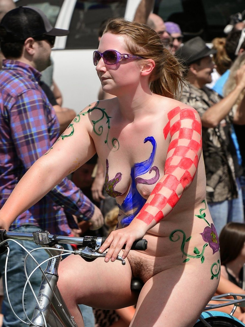 Shemales on the street parade naked