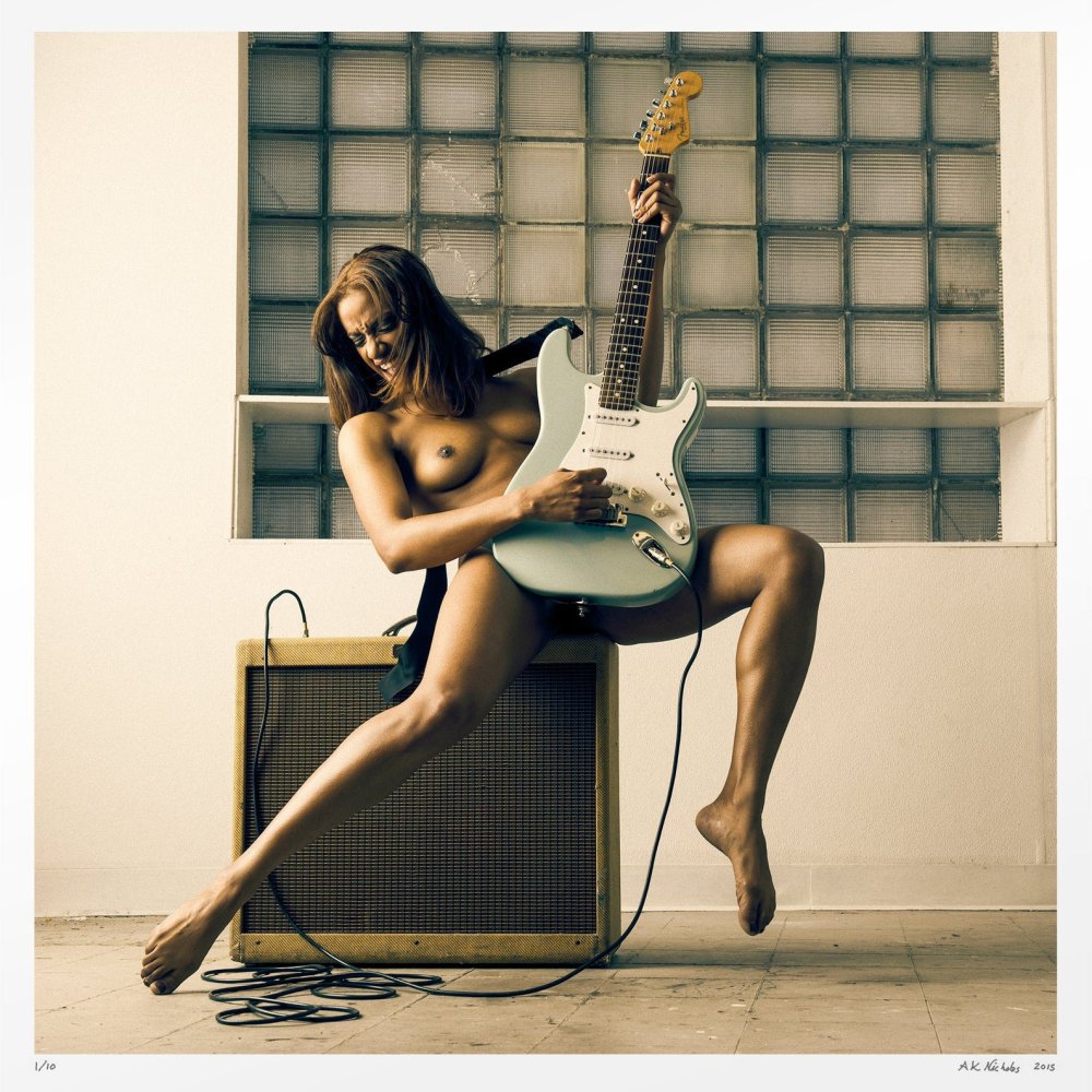 Naked guitarist Naked Guitar Player