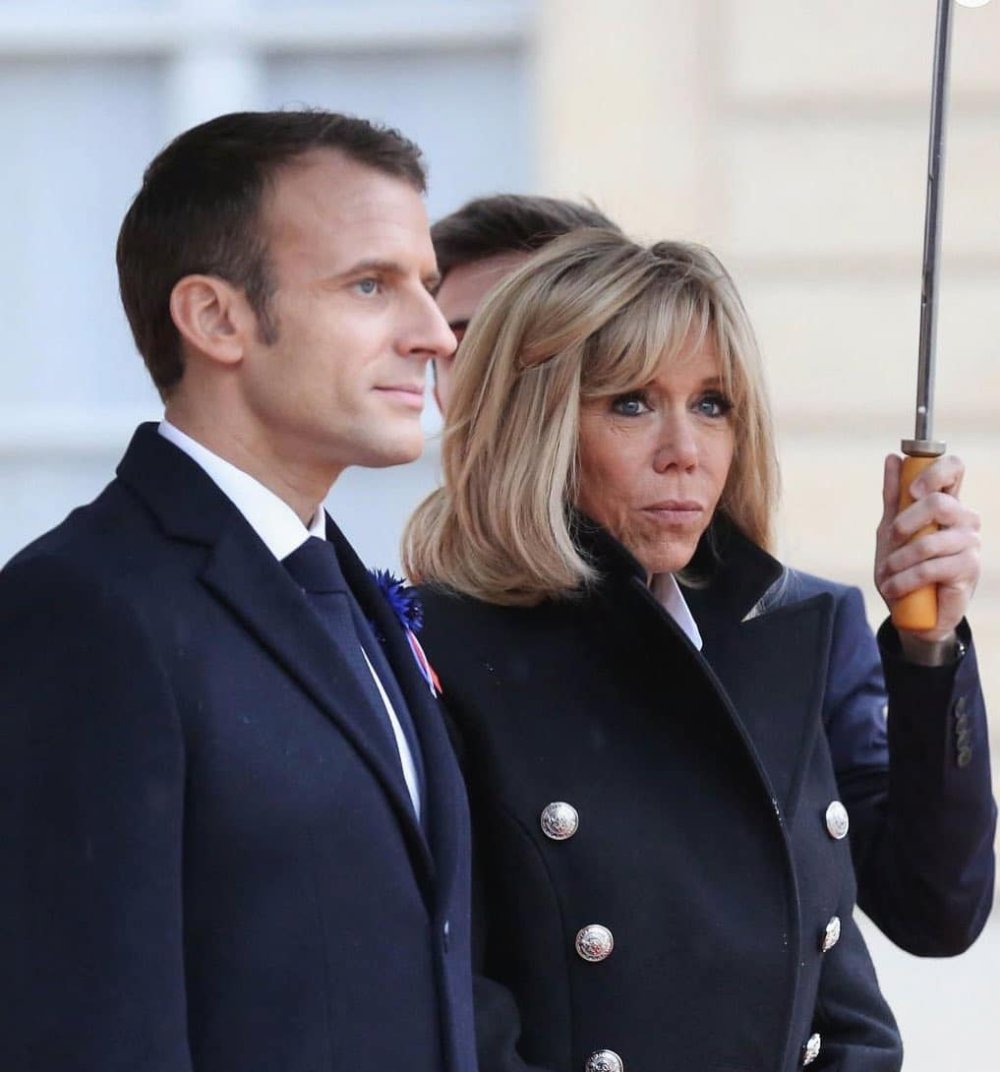 Macron's wife without wig photo