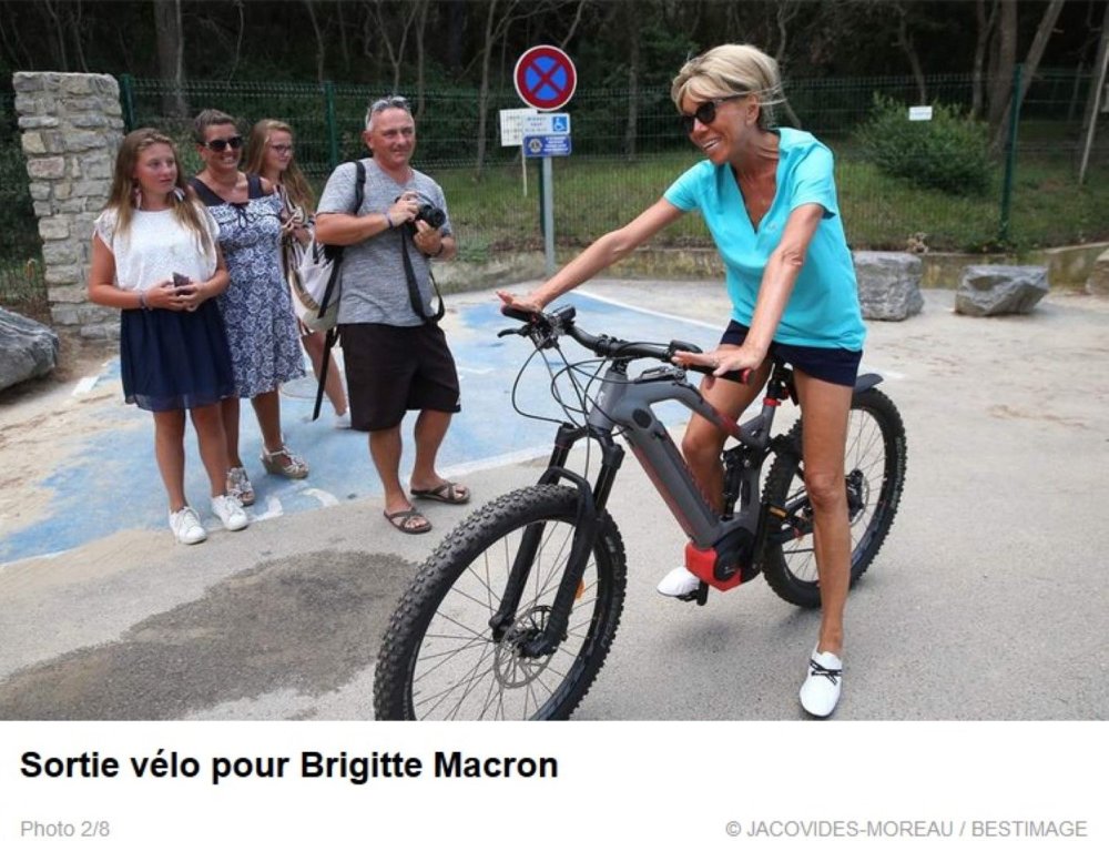 Bridget Macron in shorts