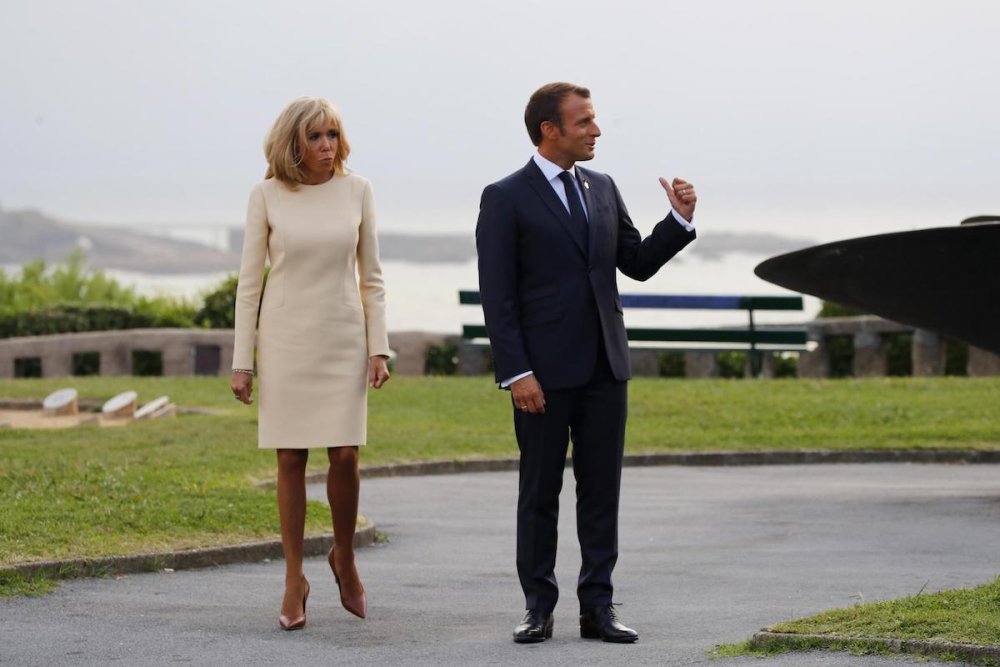Macron jokes