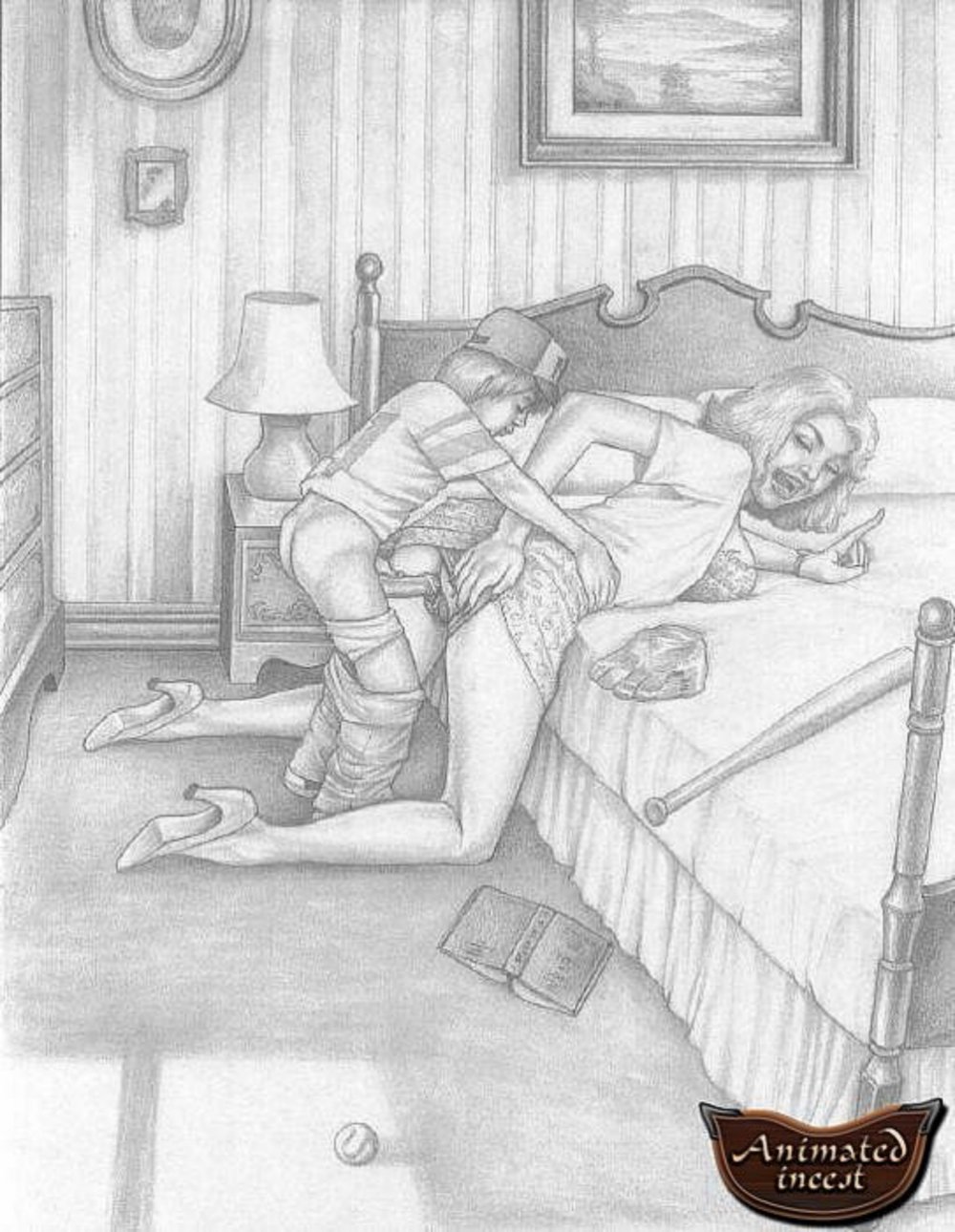 Erotic drawings of incest