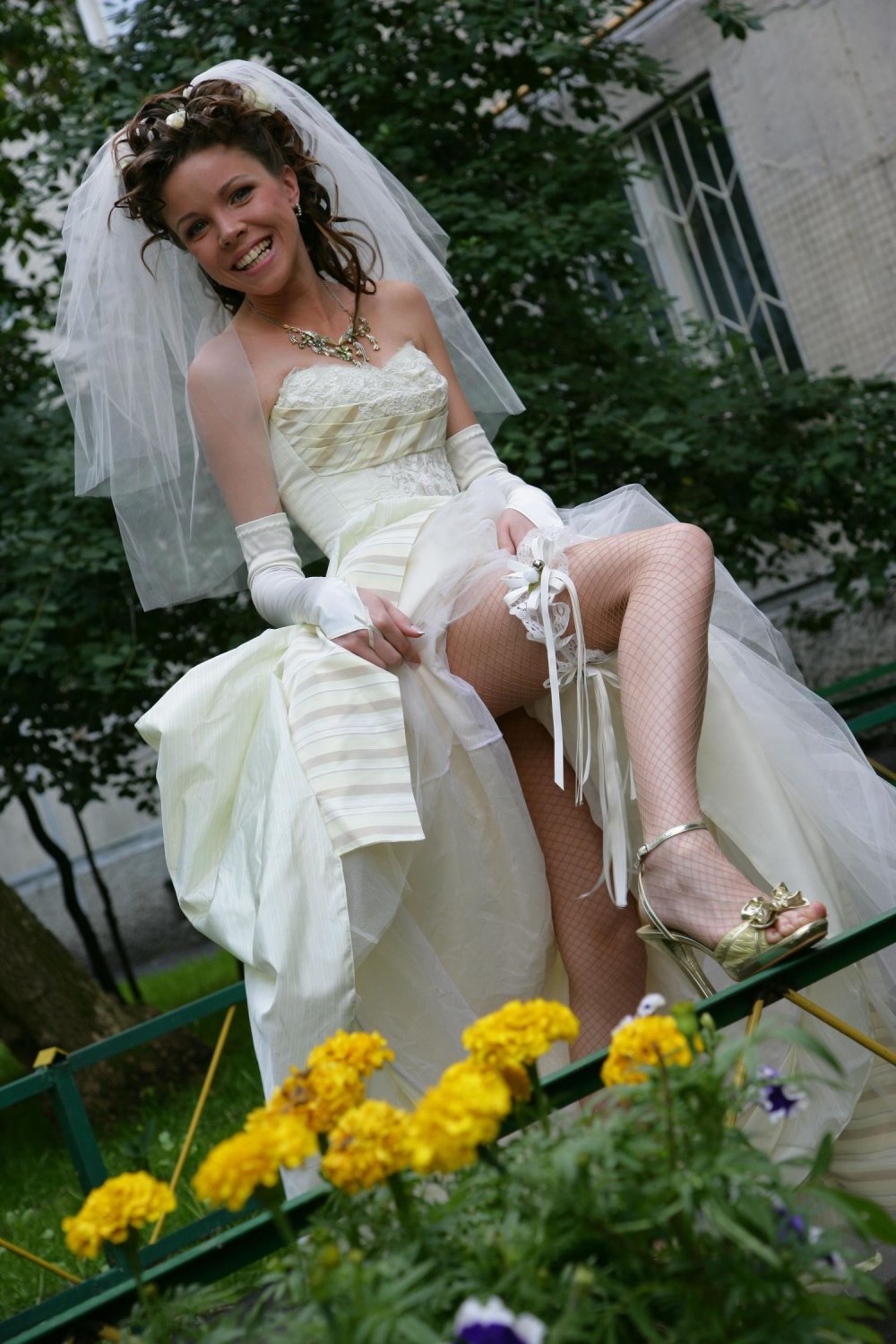 The bride showed