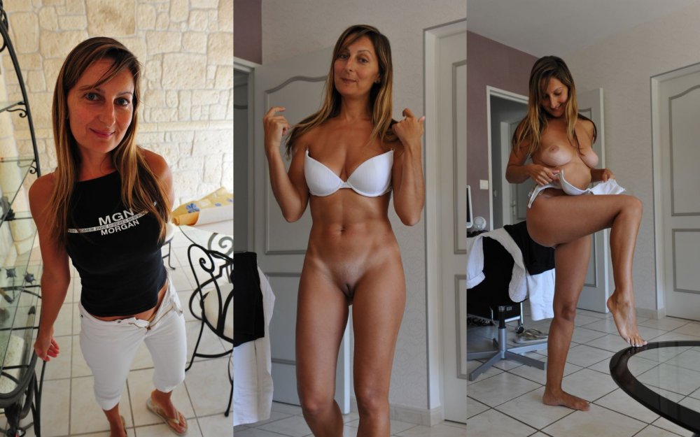 Girl dressed and undressed