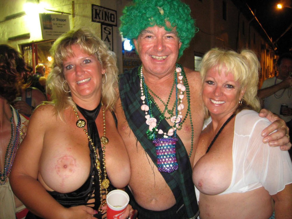 Naked mature at the festival