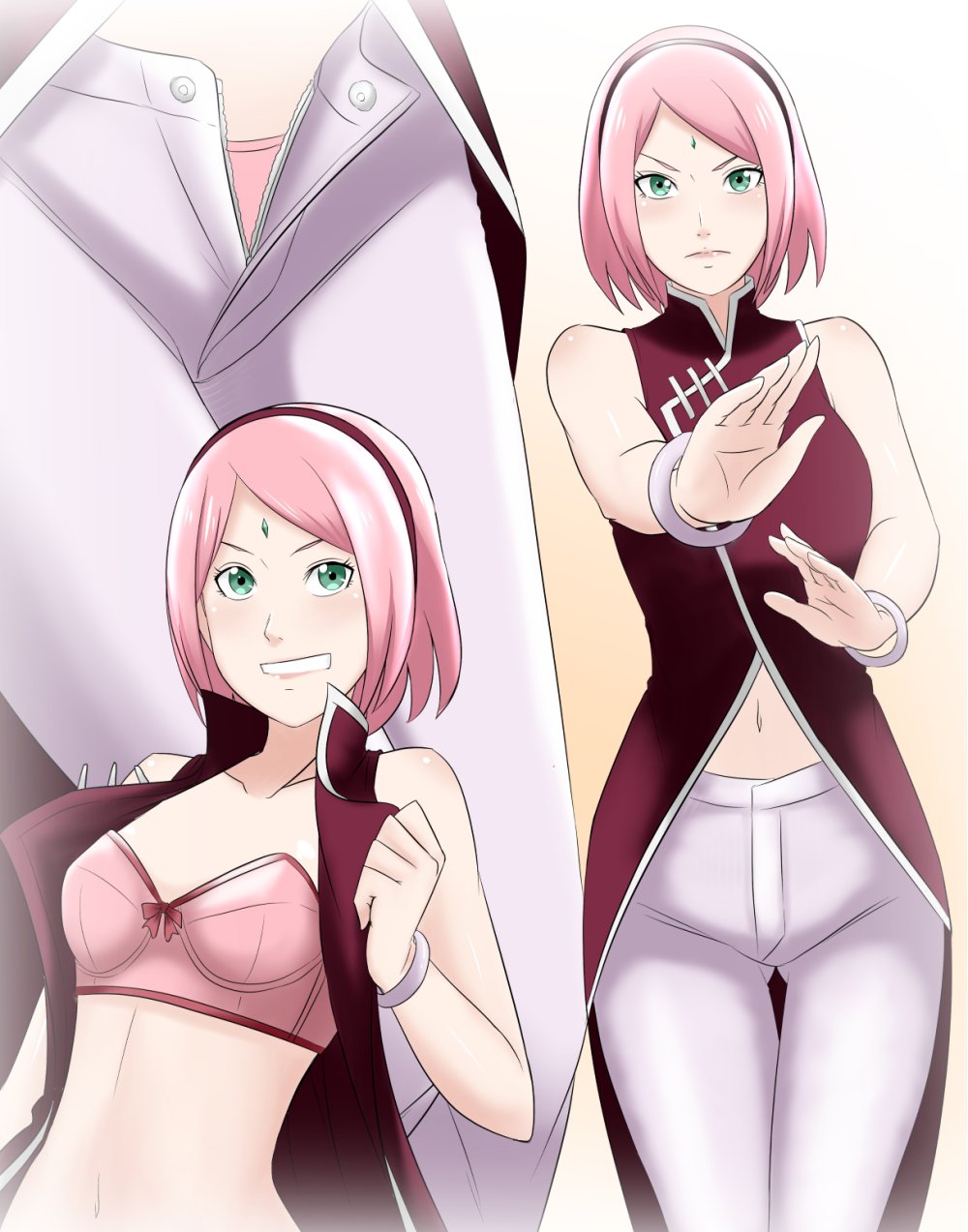 Tsunade Sakura Hinata in a swimsuit