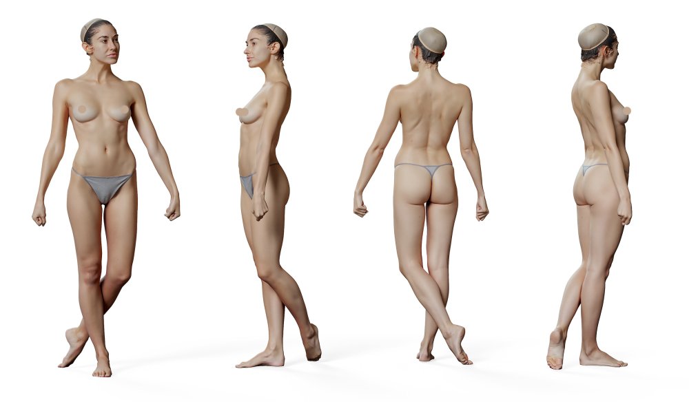 Female Anatomy Stay Naked Together