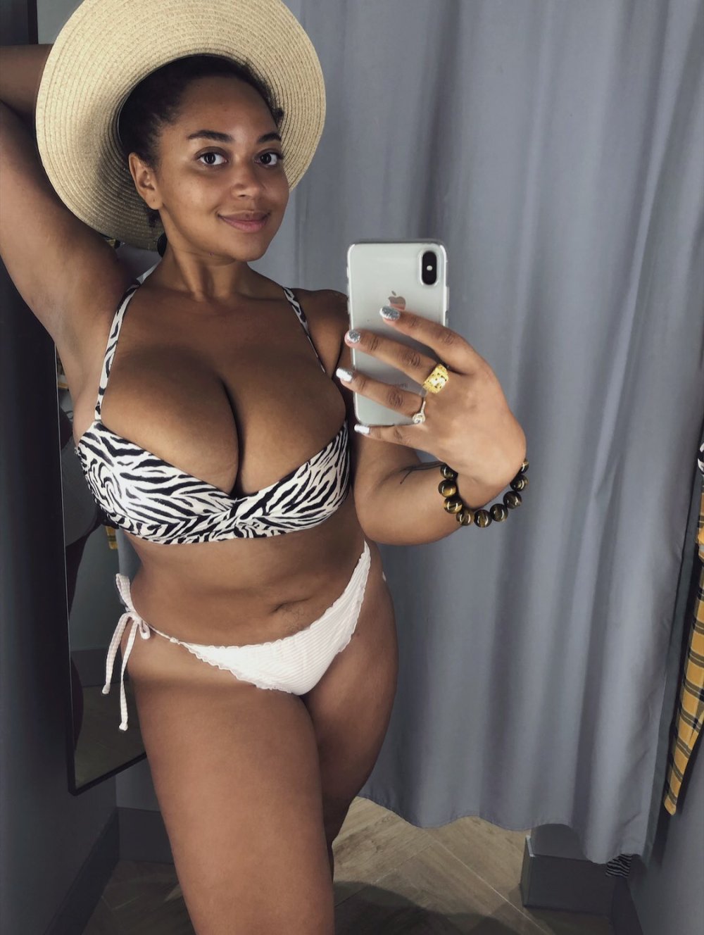 Big Black Eboni in a swimsuit