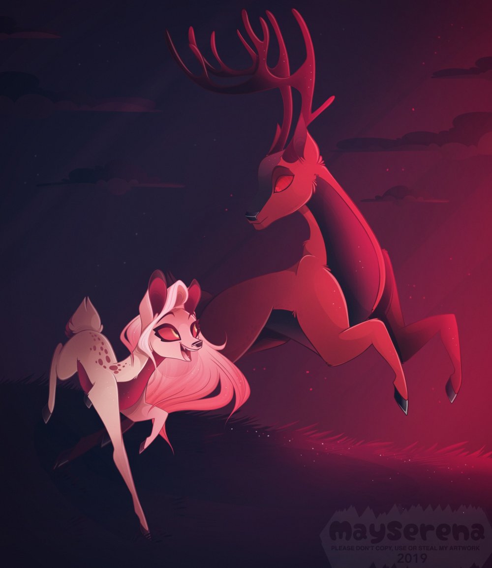 Alastor Hotel Hazbin Art Deer