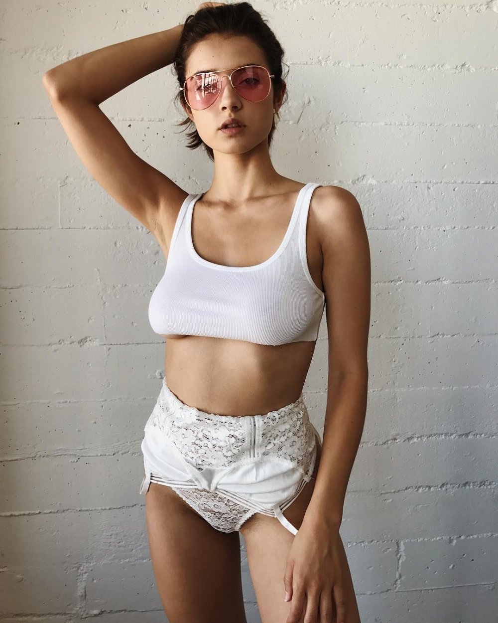 Sarah Lind in a swimsuit