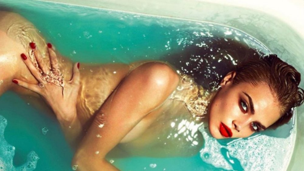 Cara Delevingne in the bath