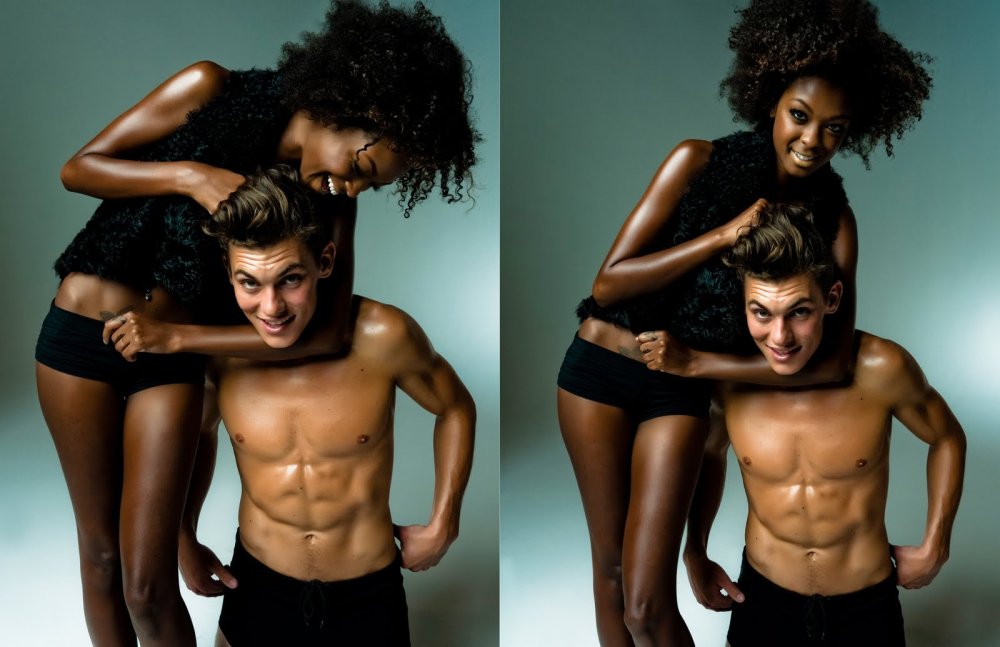 White man and black woman