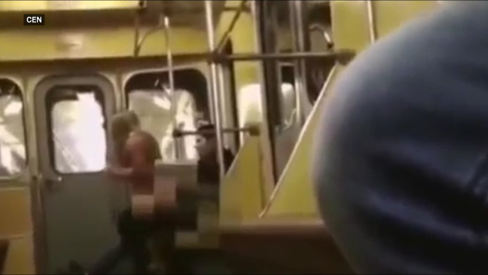 Naked in public transport