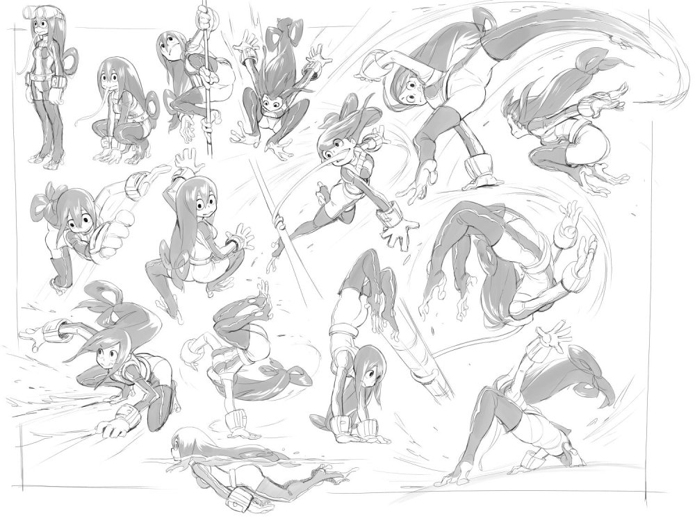 Sketches of a human figure in different poses