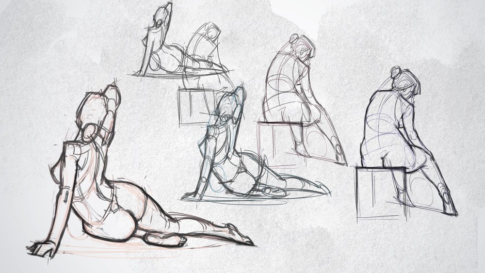 Ych poses couples for drawings