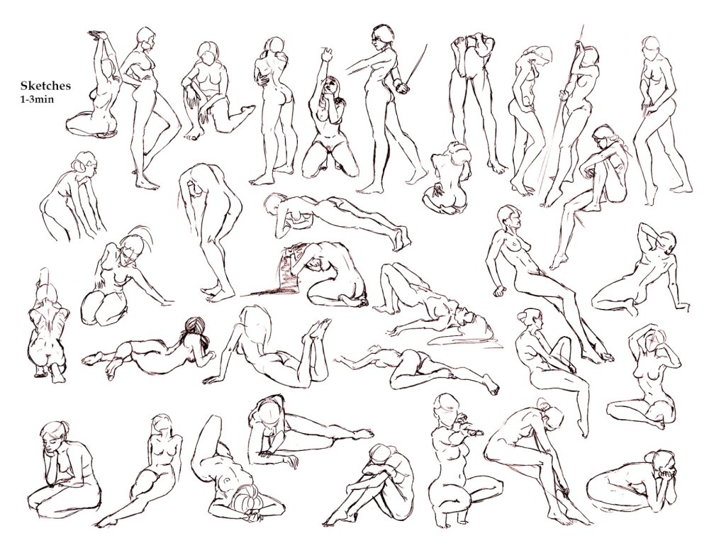 A sketch of two people