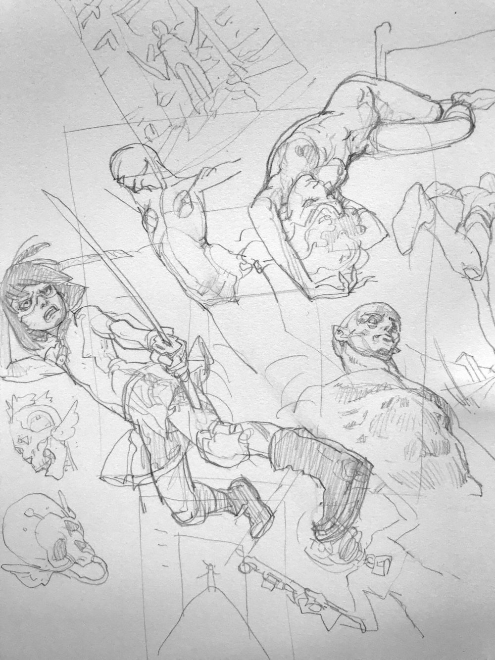 Equas drawings for beginners with weapons