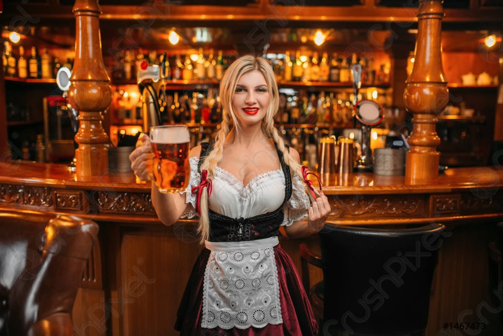 Beautiful girls waitress