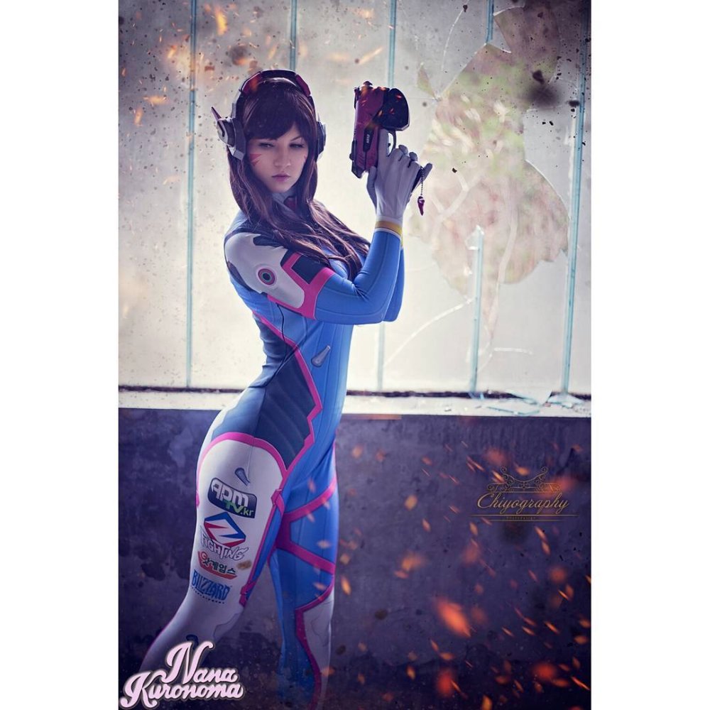 Overvotch diva in underwear cosplay
