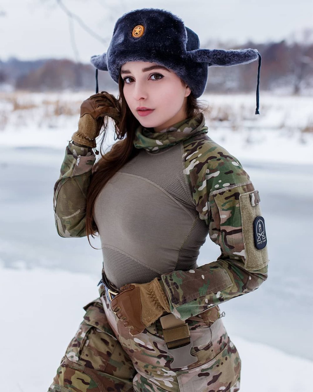 Busty military girls